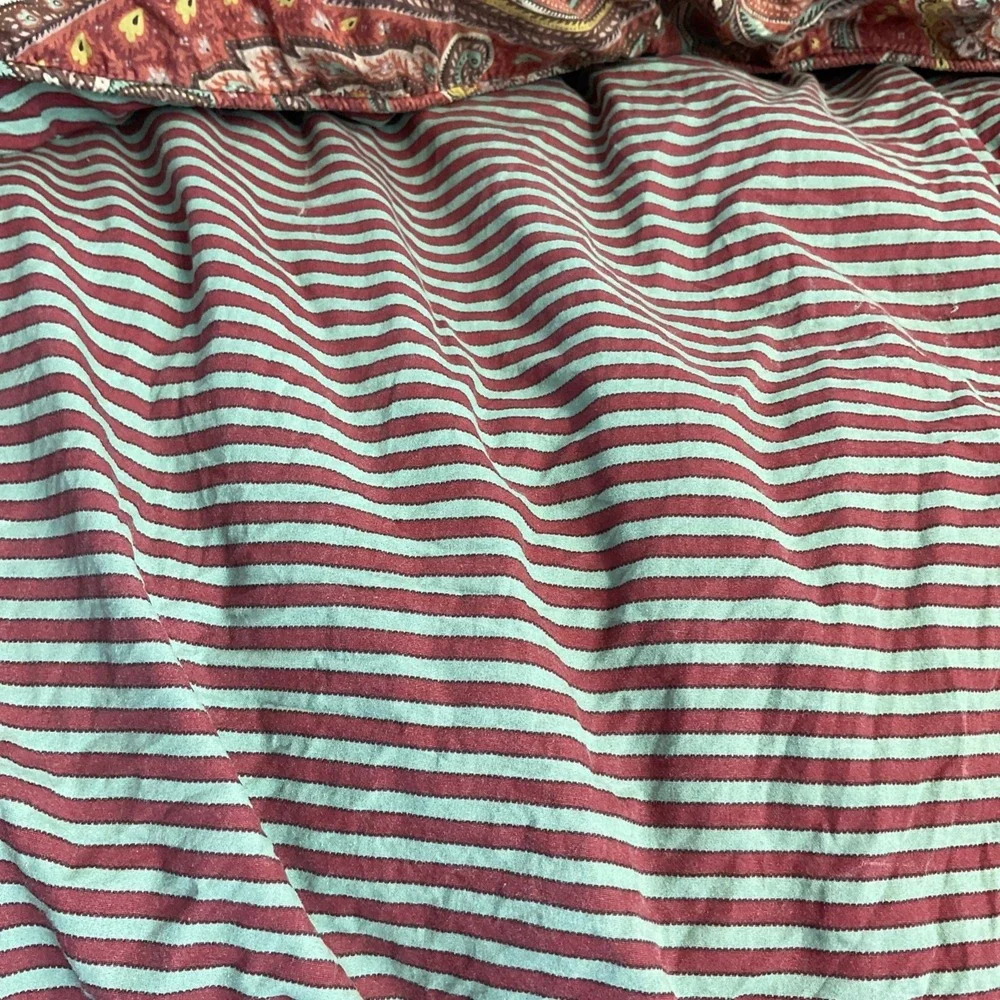 VTG LRL Ralph Lauren Comforter Queen Pirouette Red Paisley Reversible *read*‎